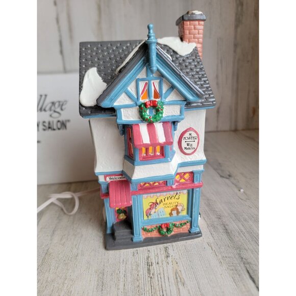 Dept 56 54704 Marvel's beauty salon Snow village accessory Xmas - Picture 2 of 8